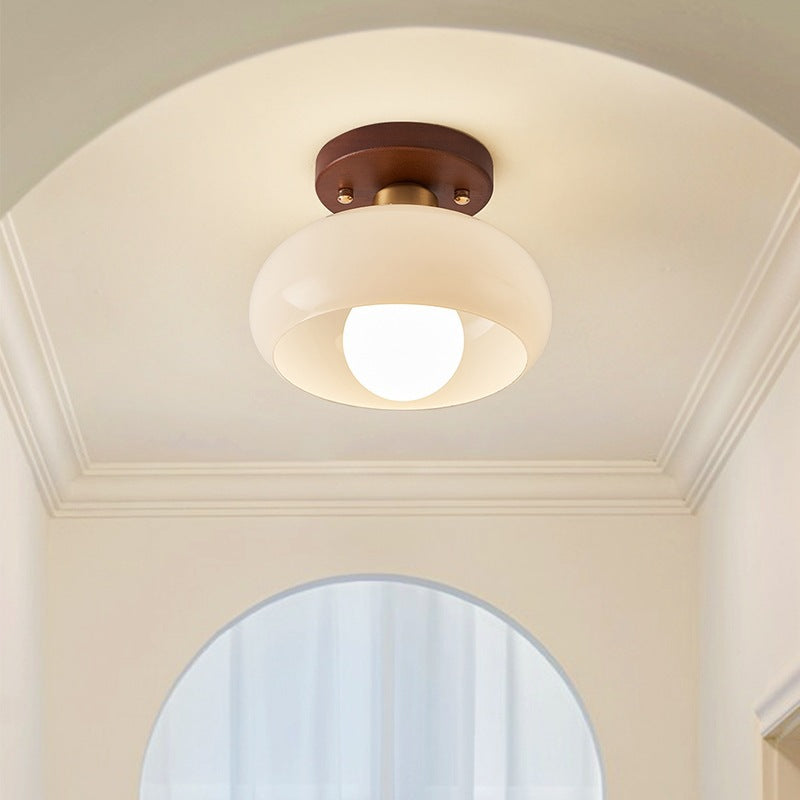 Moderne Bauhaus Plafondlamp – Sculpturale Glazen Koepel