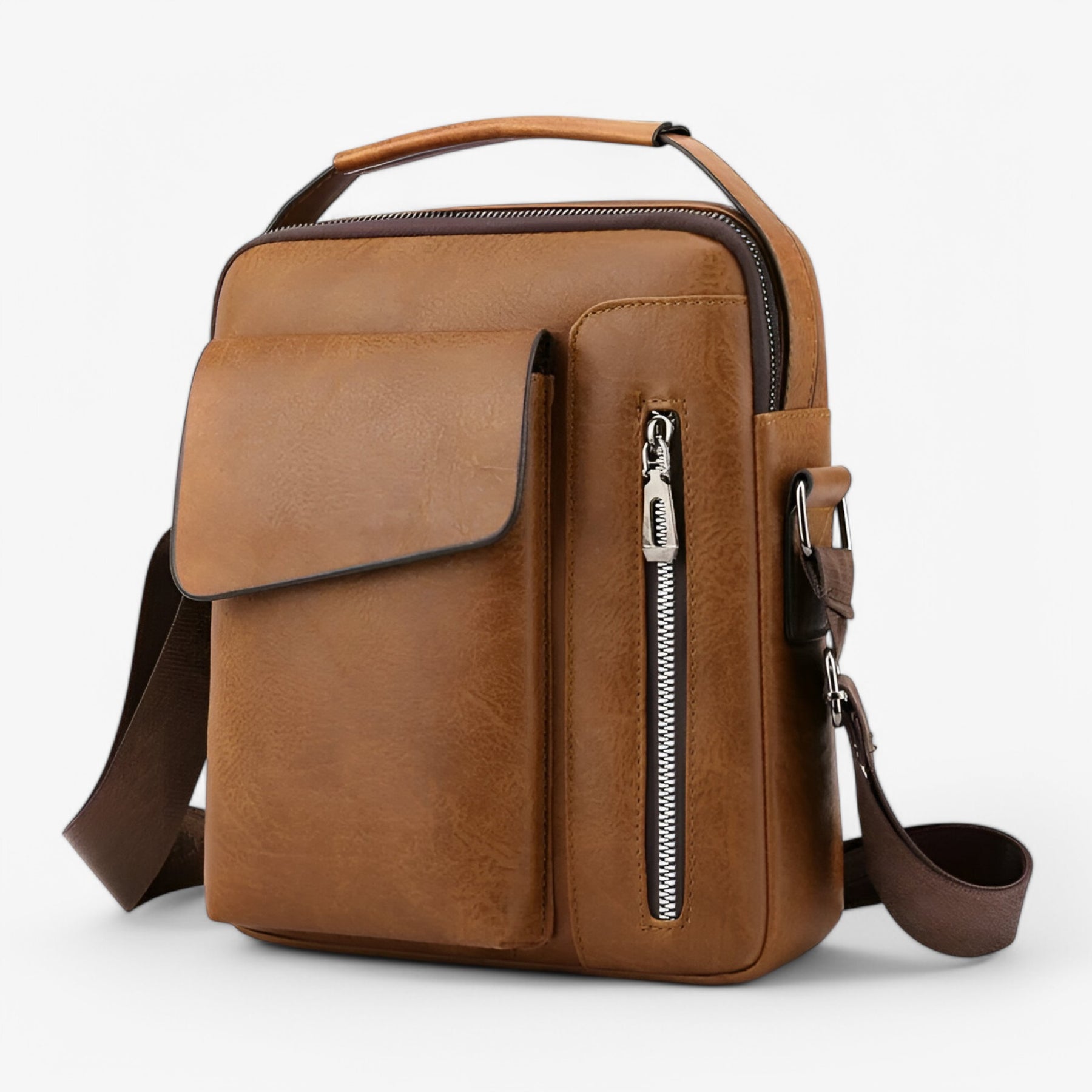 bags : Schoudertas Bruin - Luxe Leren voor Stijl en Functionaliteit in van Pantino