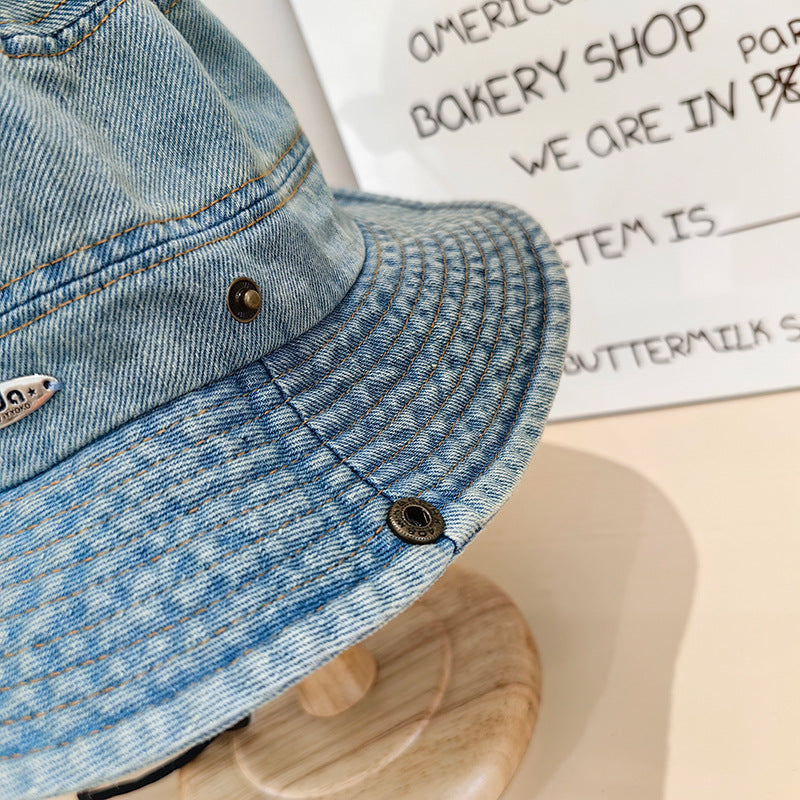 Bucket Hat : Hoed Lichtblauw - Denim Emmer in van Pantino