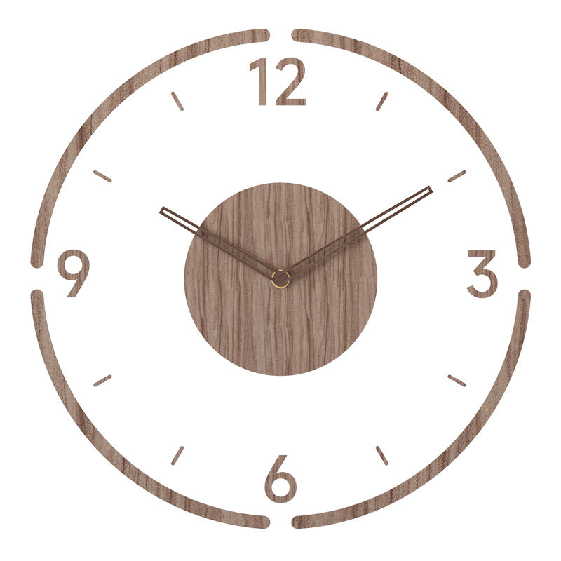 home & garden : Nordic Silence - 14 Inch Massief Houten Wandklok - Voegt Elegantie Toe aan Elke Kamer in van Pantino
