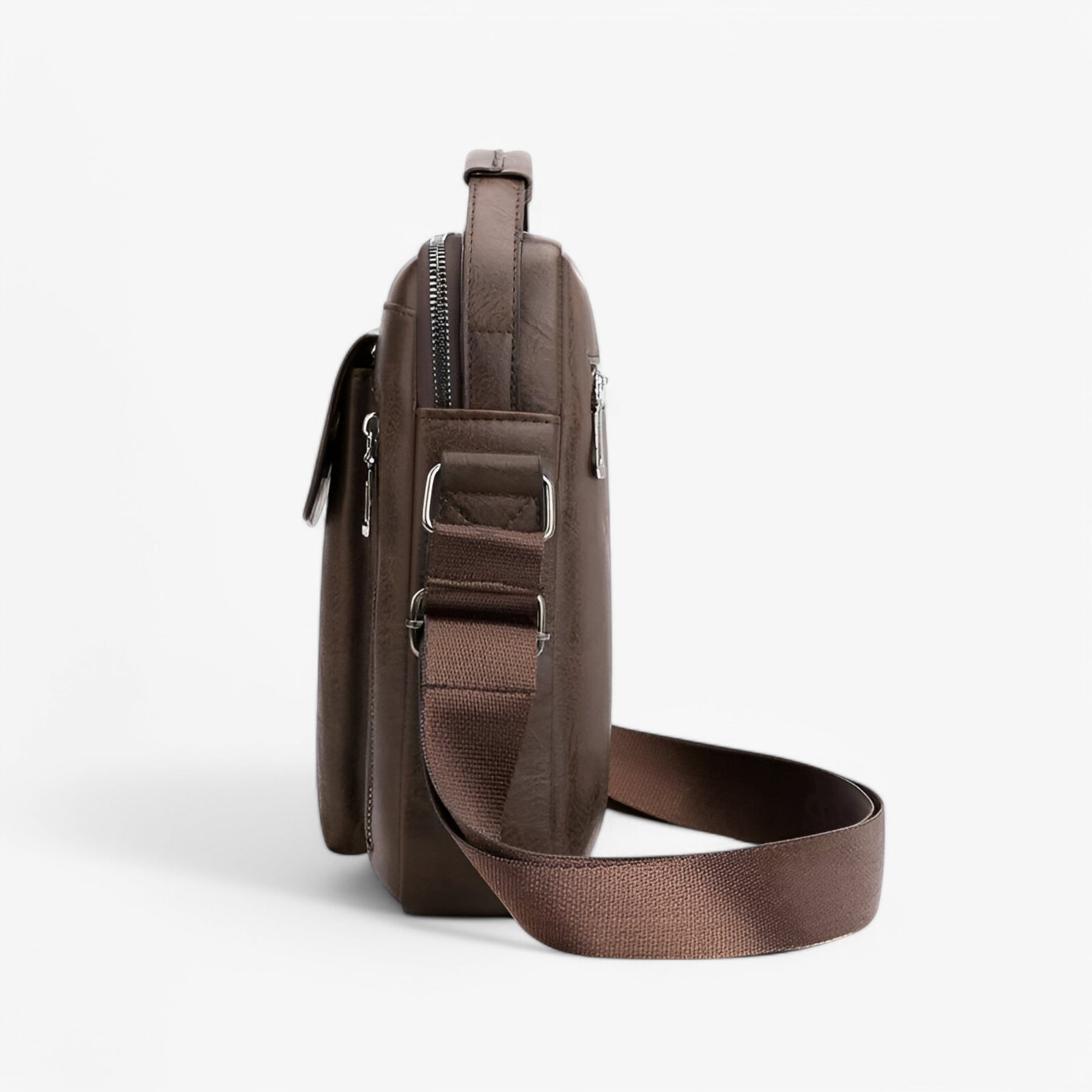 bags : Schoudertas Bruin - Luxe Leren voor Stijl en Functionaliteit in van Pantino