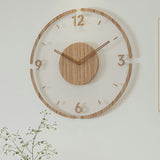 Silence nordique - Horloge murale en bois massif de 14 pouces - Ajoute de l'élégance à chaque pièce
