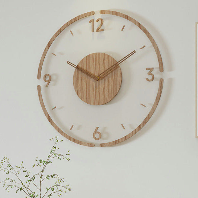 home & garden : Nordische Stille - 14 Inch Massiefhouten Wandklok - Voegt Elegantie Toe aan Elk Kammer in Ontwerpnr. 1 van Pantino