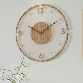 home & garden : Nordische Stille - 14 Inch Massiefhouten Wandklok - Voegt Elegantie Toe aan Elk Kammer in Ontwerpnr. 1 van Pantino