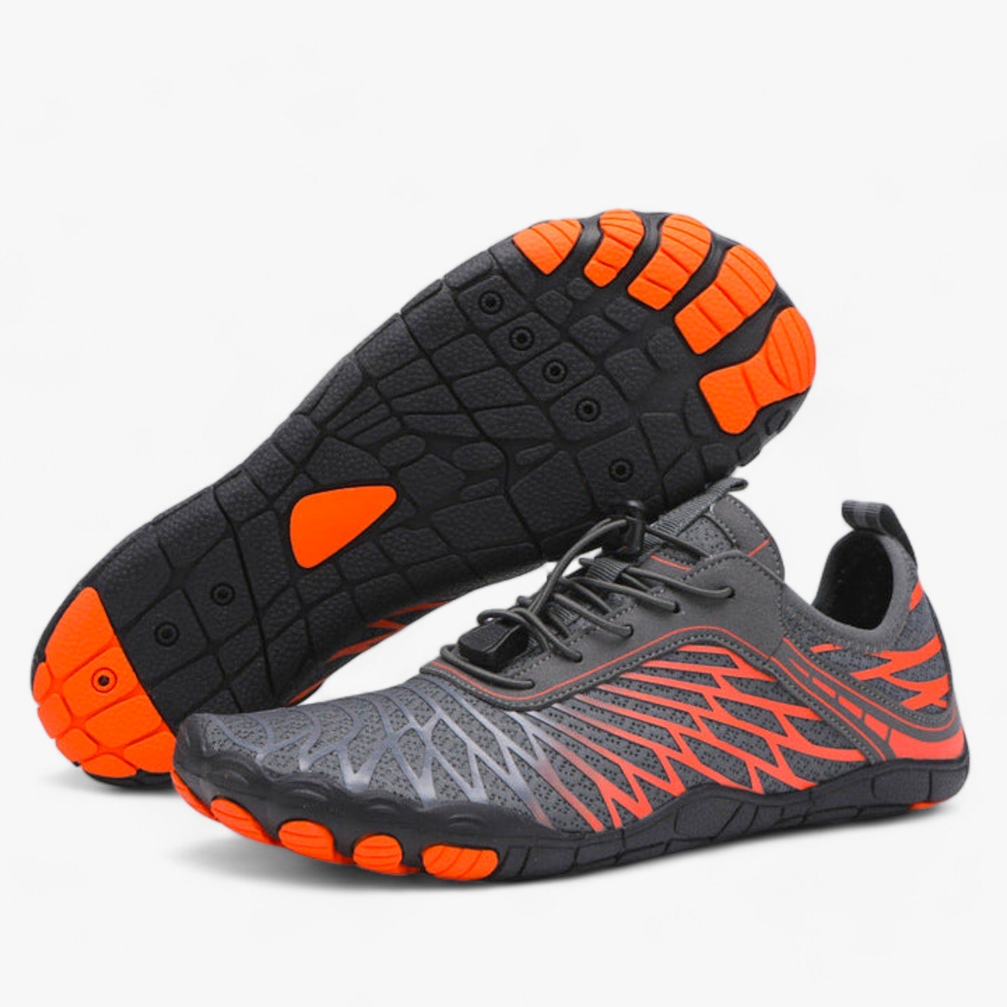 Shoes : Schoenen Zwart - HealthyFeet - Halkvrije Barfodsschoenen in Oranje van Pantino