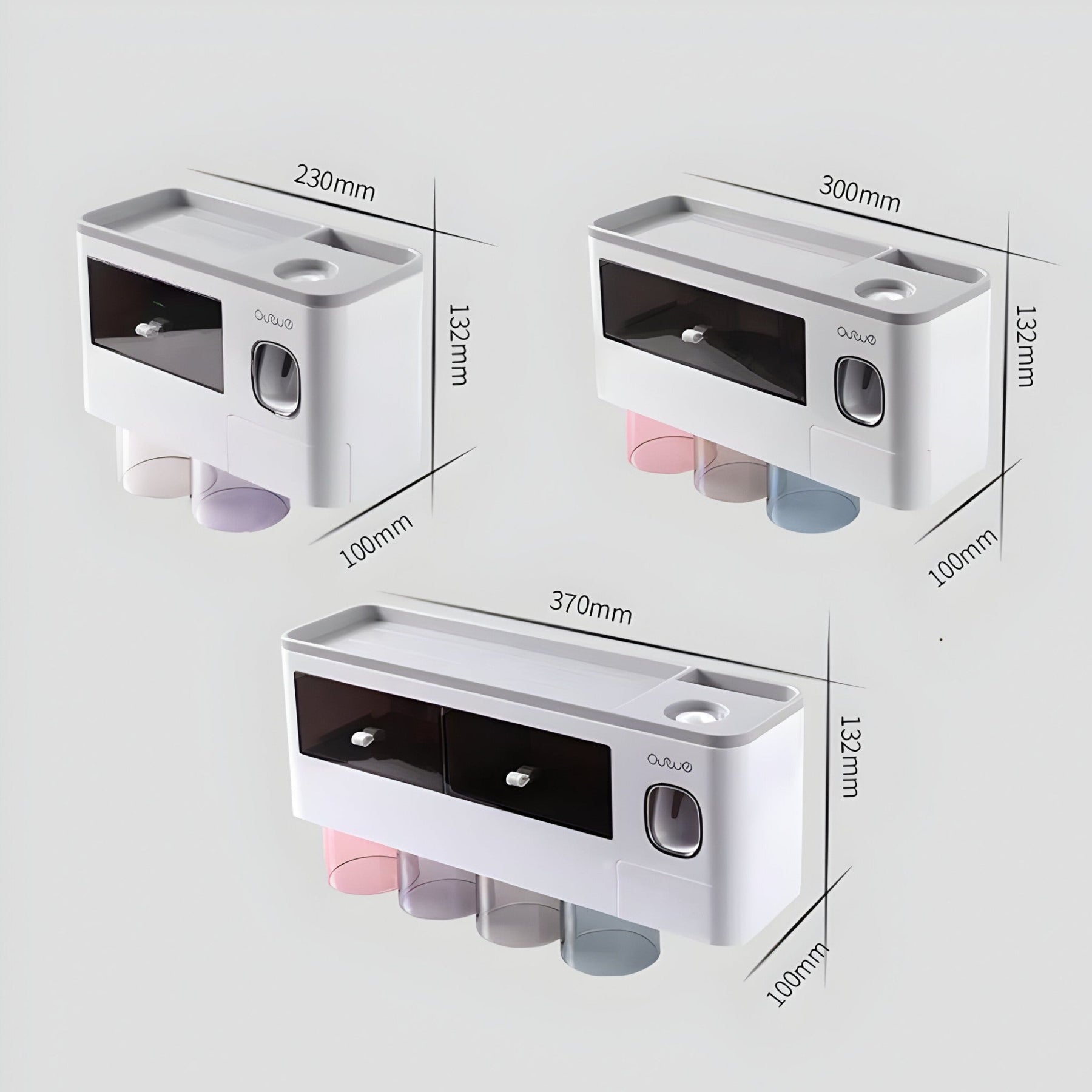 home & garden : Automatische Dispenser - Wandmontage met Opbergvak - Zwart in van Pantino