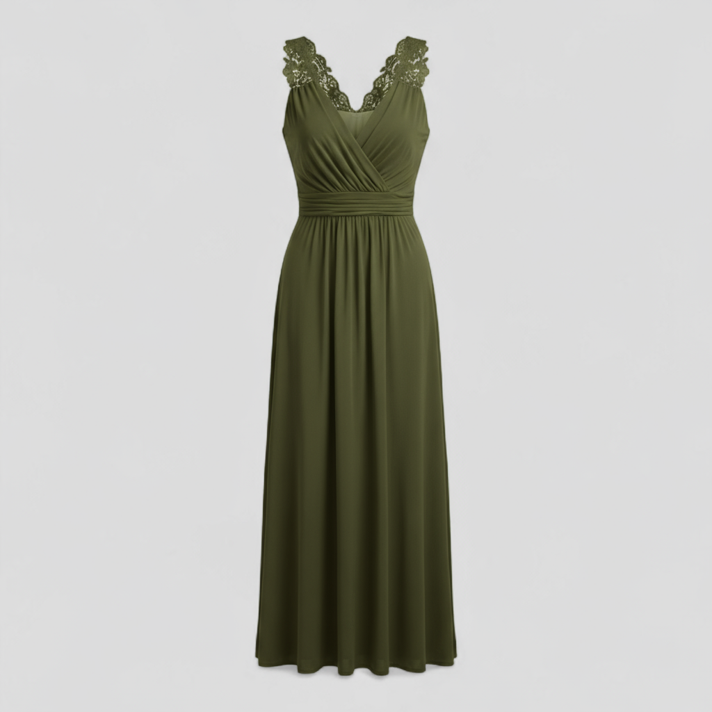 Dress : Maxi Jurk Dames Rood - Elegante Lange Zomer in van Pantino