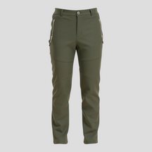 Fleece Broek : Dames Waterafstotende Fleecebroek voor Koude Dagen - Donkergrijs in Legergroen van Pantino
