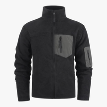 Heren Bovenkleding : Heren Slim Fit Winterjas van Polarfleece - Groen in Zwart van Pantino