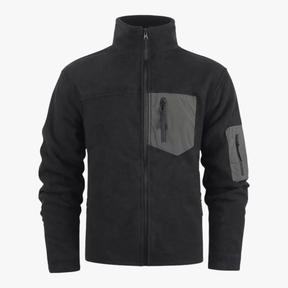Heren Bovenkleding : Heren Slim Fit Winterjas van Polarfleece - Groen in Zwart van Pantino