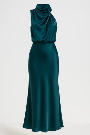 Dress : Jurk Dames Mintgroen - Elegante Damesjurk - Lichtgewicht, Stijlvol en Perfect voor Elke Gelegenheid in Petrolblauw van Pantino