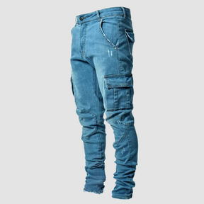 Jeans : Comfortabele Jeans met Ultra-Stretch Heren - Zwart in Donkerblauw van Pantino
