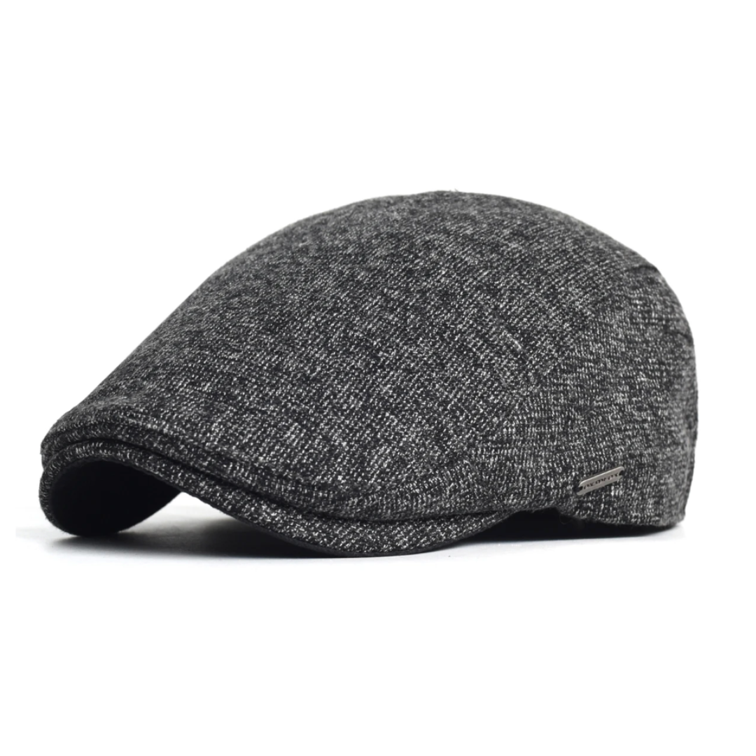 Beret : Streetsyle Baret Class Dames - Zwart in Donker Grijs van Pantino