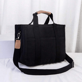bags : Tote Bag Beige - ToteEase - Veel Opbergruimte voor Al Je Spullen in Zwart van Pantino