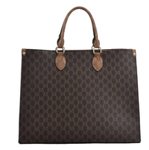 bags : Luxe Tote Bag Dames Bruin - Stijlvolle Ruimte Design - Canvas in Koffie van Pantino