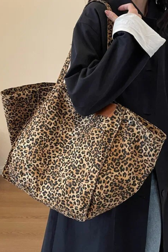 bags : Luipaard Tas - Grijs Luipaard in van Pantino