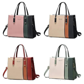 bags : Patchwork Handtas voor Vrouwen met Verstelbare Riem Dames - Zwart en Roze in van Pantino