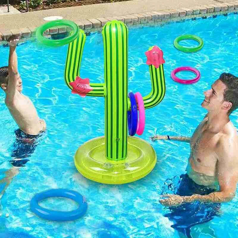 outdoor equipment : Opblaasbare Cactus Pool Speelset Groen - BBQ Feest Zomer - PVC in van Pantino