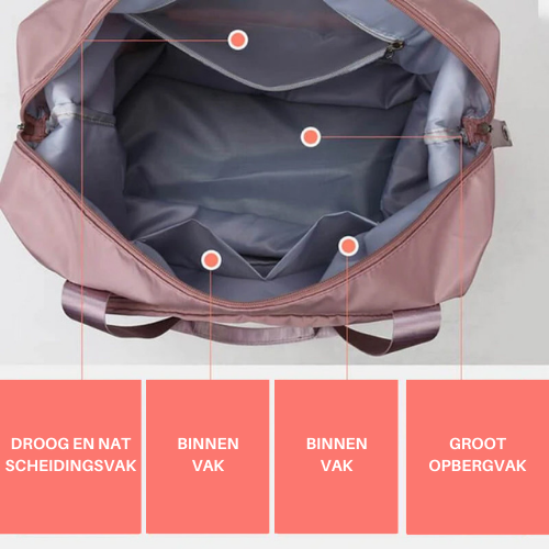 bags : Reistas Dames Paars-Aubergine - Nova's Opvouwbare in van Pantino