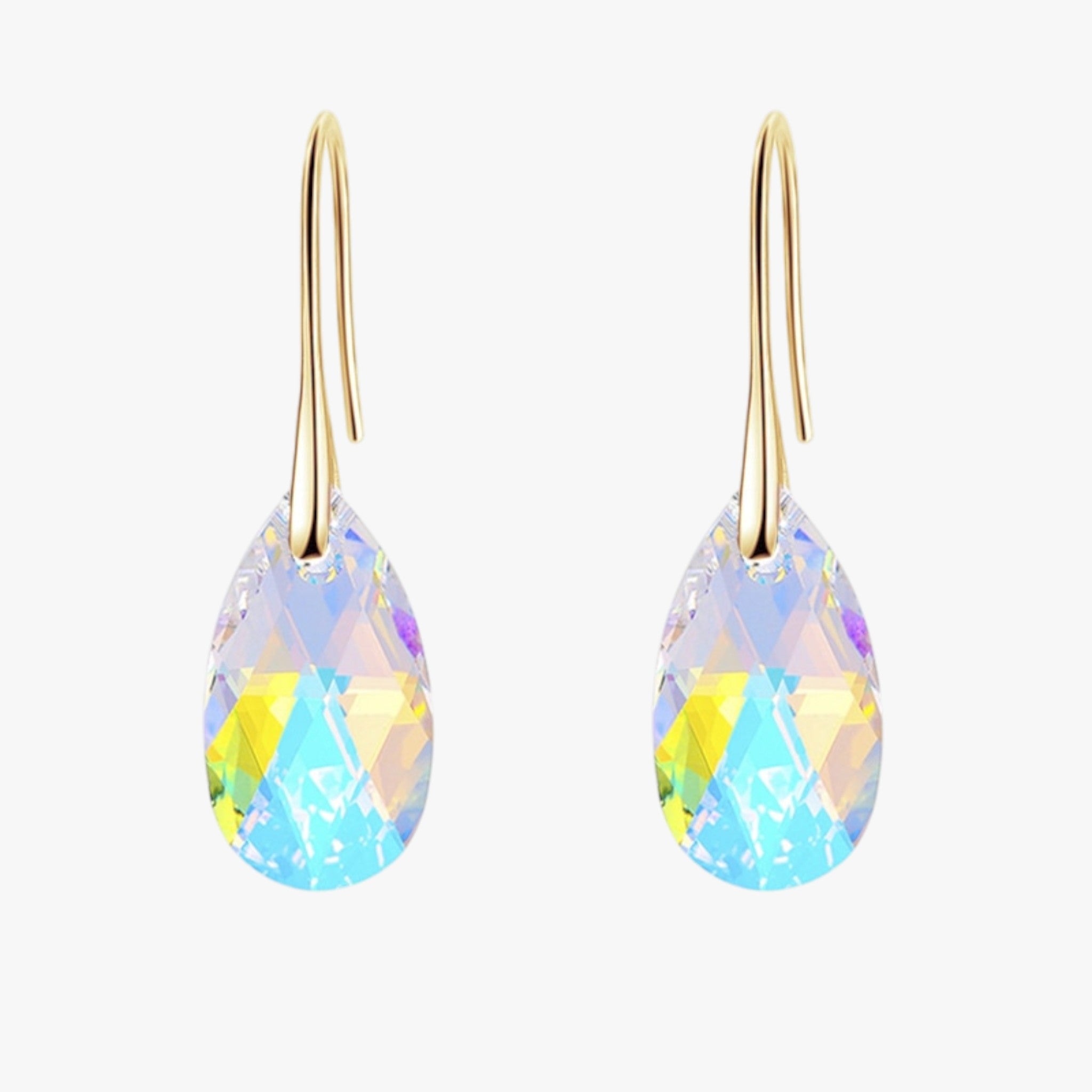 Elegante Dames Hangoorbellen van Saffierblauw Kristal