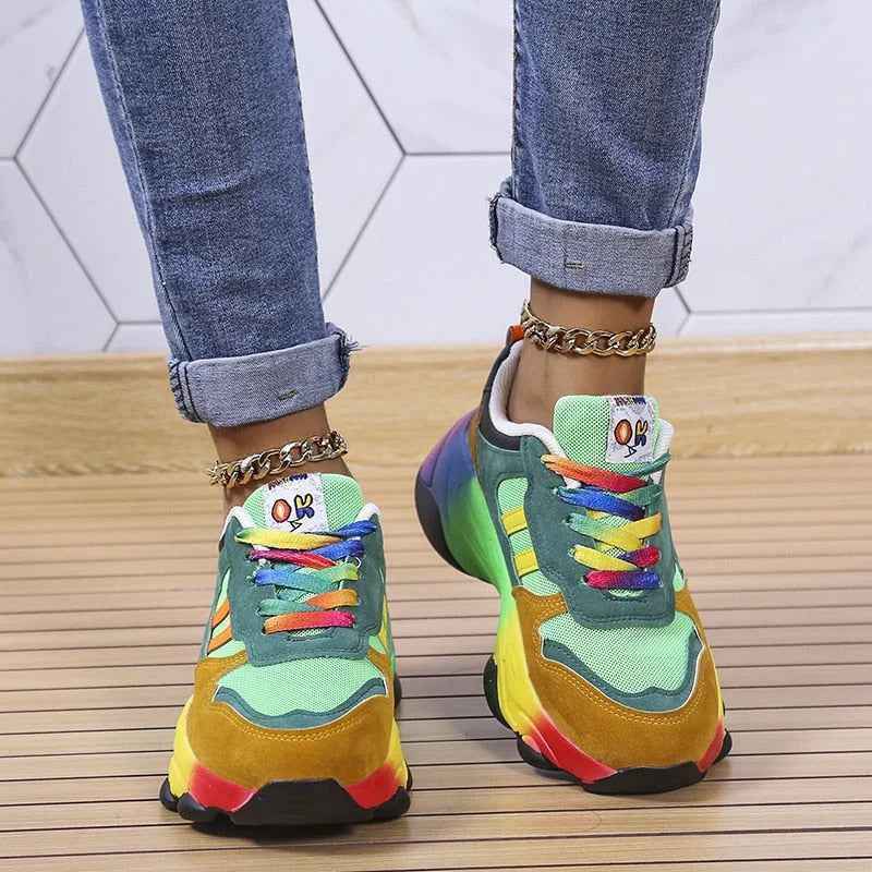 Sneakers : Dames sneakers Romy Orthopedisch Licht & Comfortabel – Schokabsorberende zool in Vert van Pantinoshop