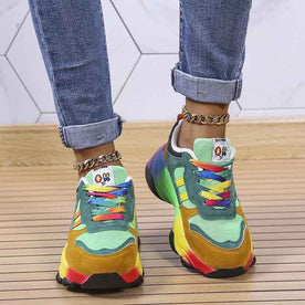 Sneakers : Dames Sneakers Romy - Orthopedisch, Lichtgewicht & Comfortabel met Schokabsorberende Zool in Vert van Pantinoshop
