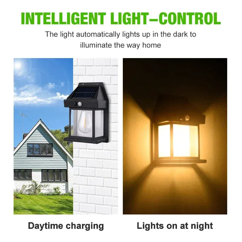 outdoor equipment : Zonne Wandlamp Buiten - Duurzaam Weerbestendig Automatisch - Solar LED in van Pantino