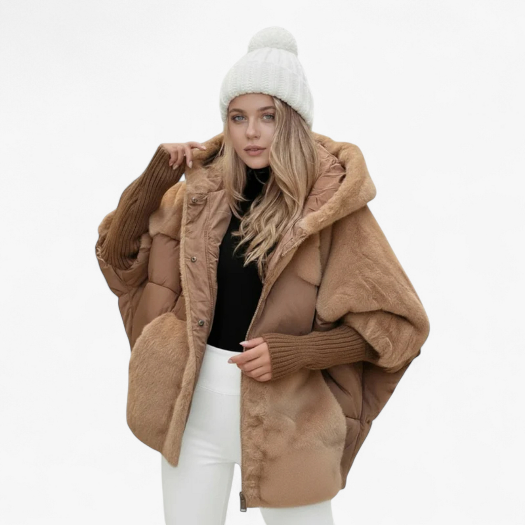 Dames Bovenkleding : Dames Warme Winterjas voor Stijl en Comfort - Bruin in van Pantino