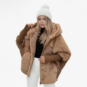 Dames Bovenkleding : Dames Warme Winterjas voor Stijl en Comfort - Bruin in van Pantino