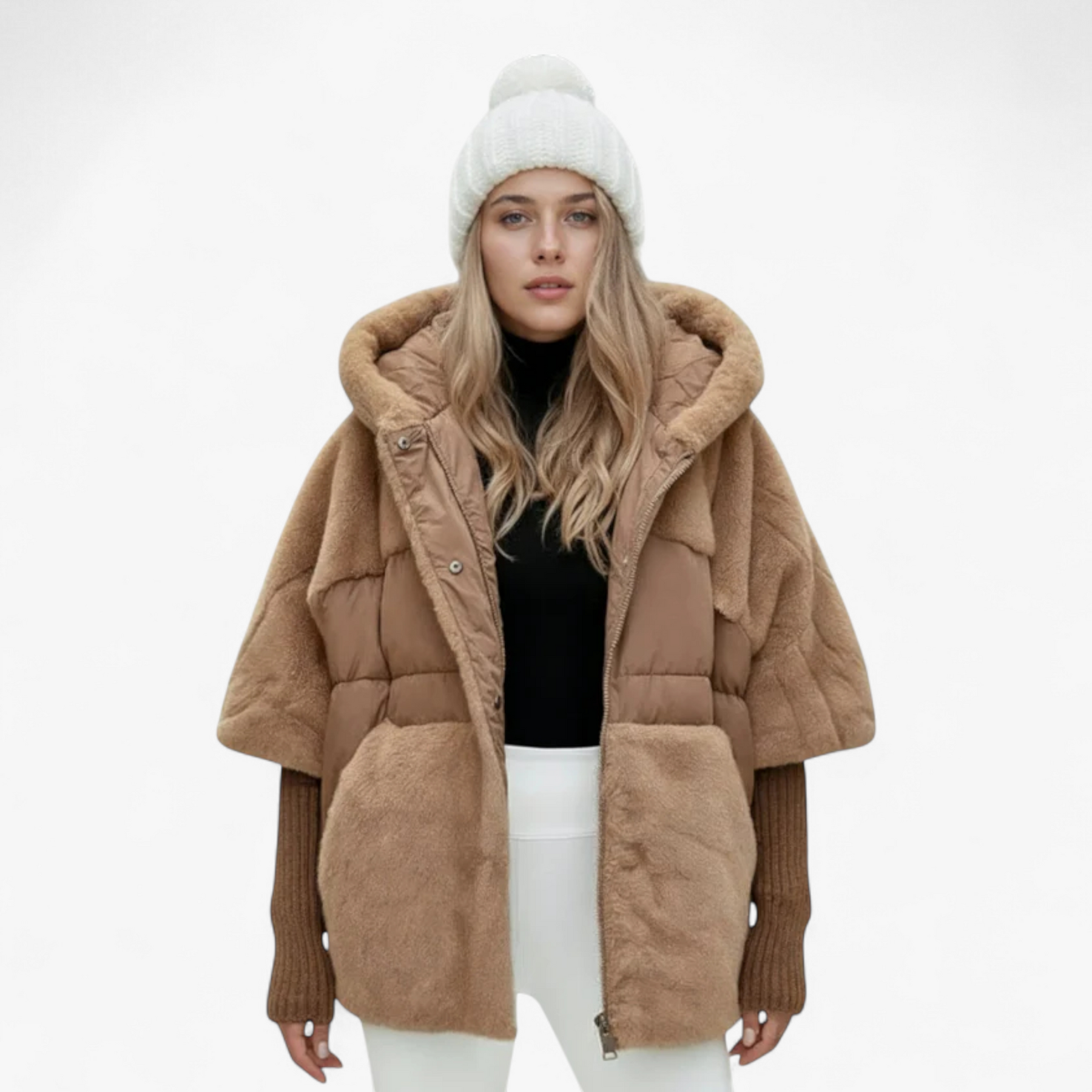Dames Bovenkleding : Dames Warme Winterjas voor Stijl en Comfort - Bruin in van Pantino