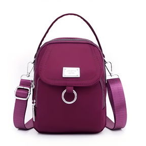 bags : Schoudertas Dames Zwart - ShoulderBag - Voor in Paars van Pantino
