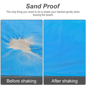 outdoor equipment : Waterdichte Strandmat, Draagbare Picknickmat voor Buiten - Blauw in van Pantino