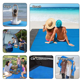 outdoor equipment : Waterdichte Strandmat, Draagbare Picknickmat voor Buiten - Blauw in van Pantino