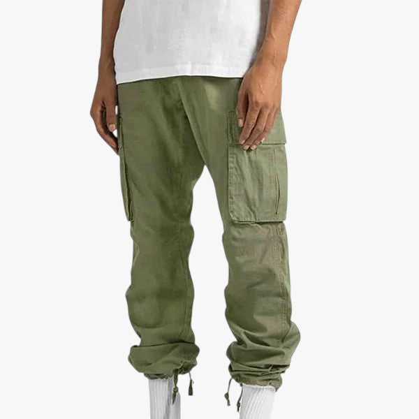 Pantaloni cargo da uomo : Heren Casual Cargobroek van Katoen met Zijzakken en Comfortabele Pasvorm in van Pantinoshop