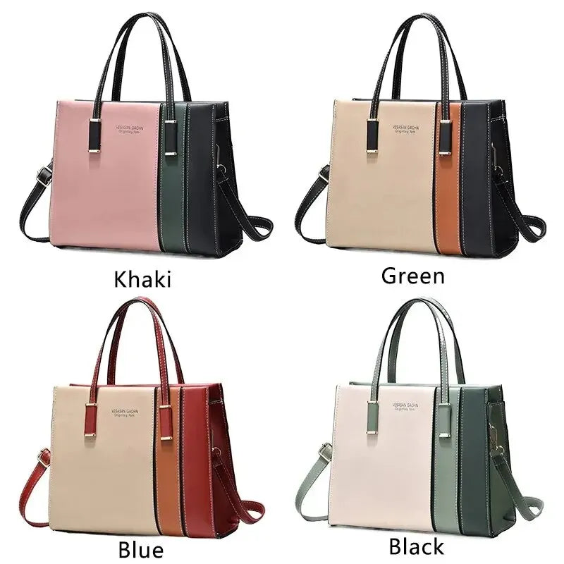 bags : Patchwork Handtas Dames Zwart Roze - Verstelbare Riem - Synthetisch Leer in van Pantino