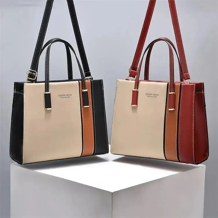 bags : Patchwork Handtas voor Vrouwen met Verstelbare Riem Dames - Zwart en Roze in van Pantino