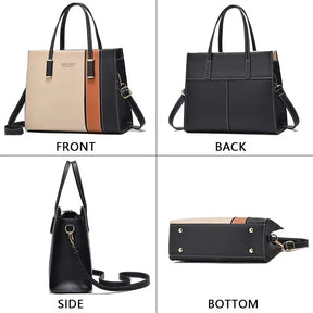 bags : Patchwork Handtas voor Vrouwen met Verstelbare Riem Dames - Zwart en Roze in van Pantino