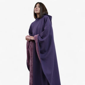 Poncho : Cap Unisex Rozenkwarts - Fleece Poncho met Capuchon - Ultiem Comfort en Stijl in van Pantino