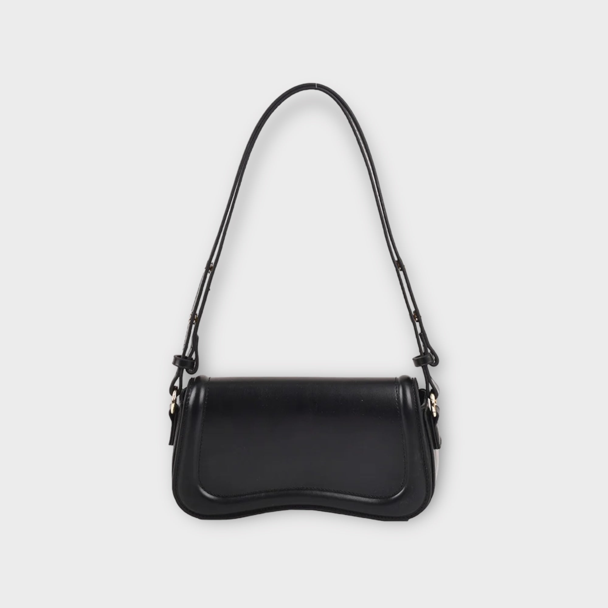 bags : Stadsschoudertas Dames - Minimalistisch Stedelijk Design - PU-Leer in Black van Pantino