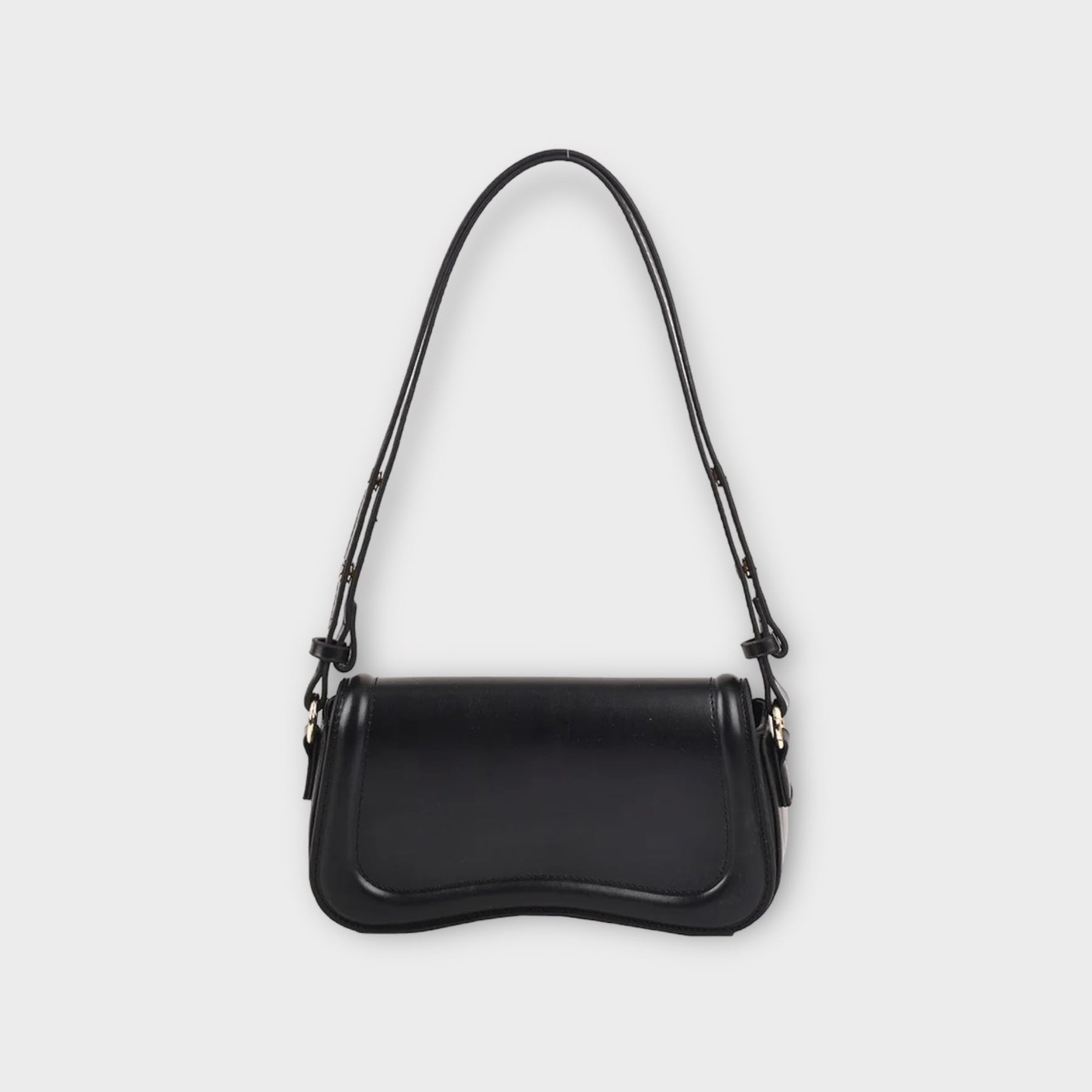 bags : Stadsschoudertas Dames - Minimalistisch Stedelijk Design - PU-Leer in Black van Pantino