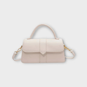 bags : Klassieke Handtas Dames - Vintage Moderne Stijl - Synthetisch Leer in white van Pantino