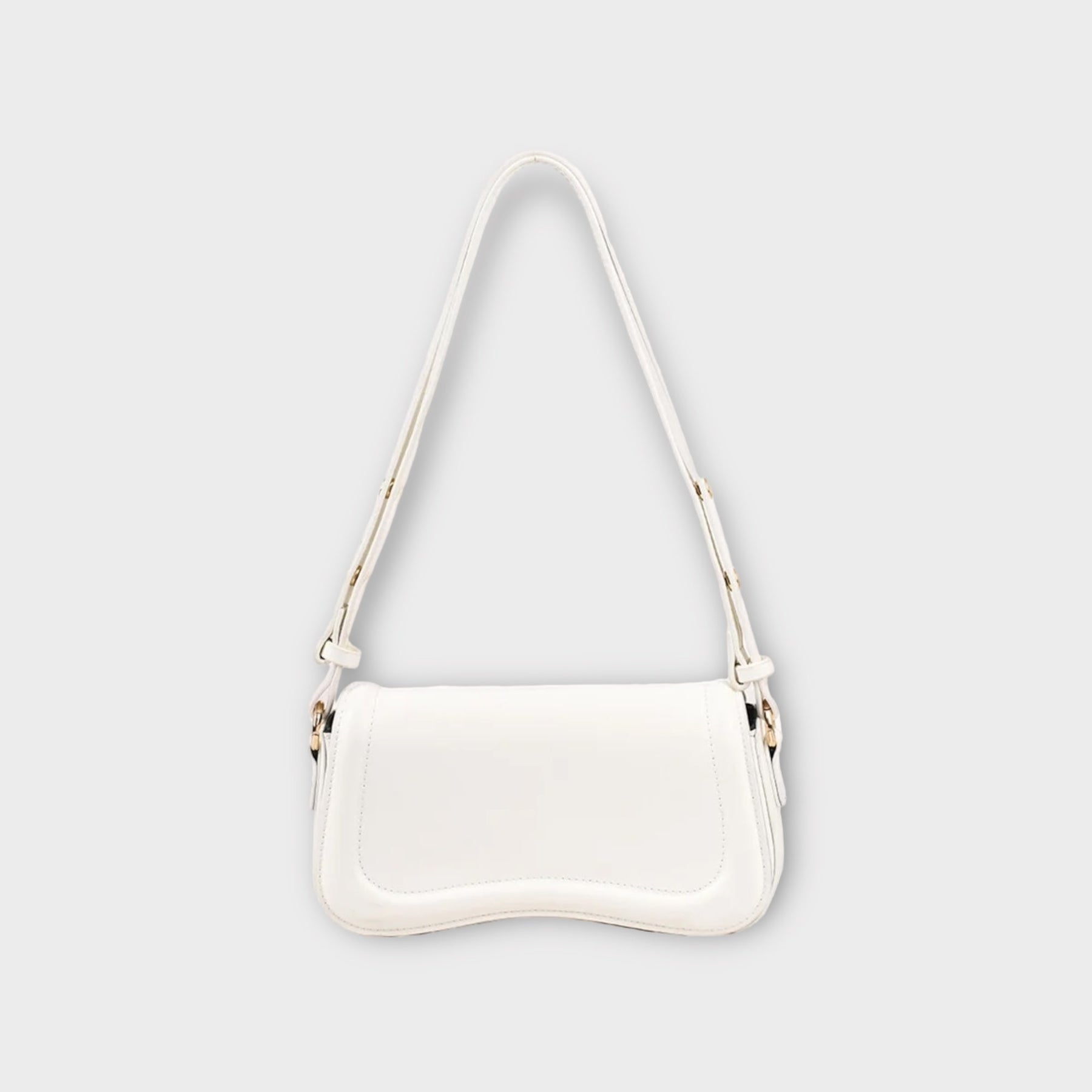 bags : Stadsschoudertas Dames - Minimalistisch Stedelijk Design - PU-Leer in White van Pantino