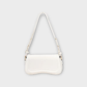bags : Stadsschoudertas Dames - Minimalistisch Stedelijk Design - PU-Leer in White van Pantino