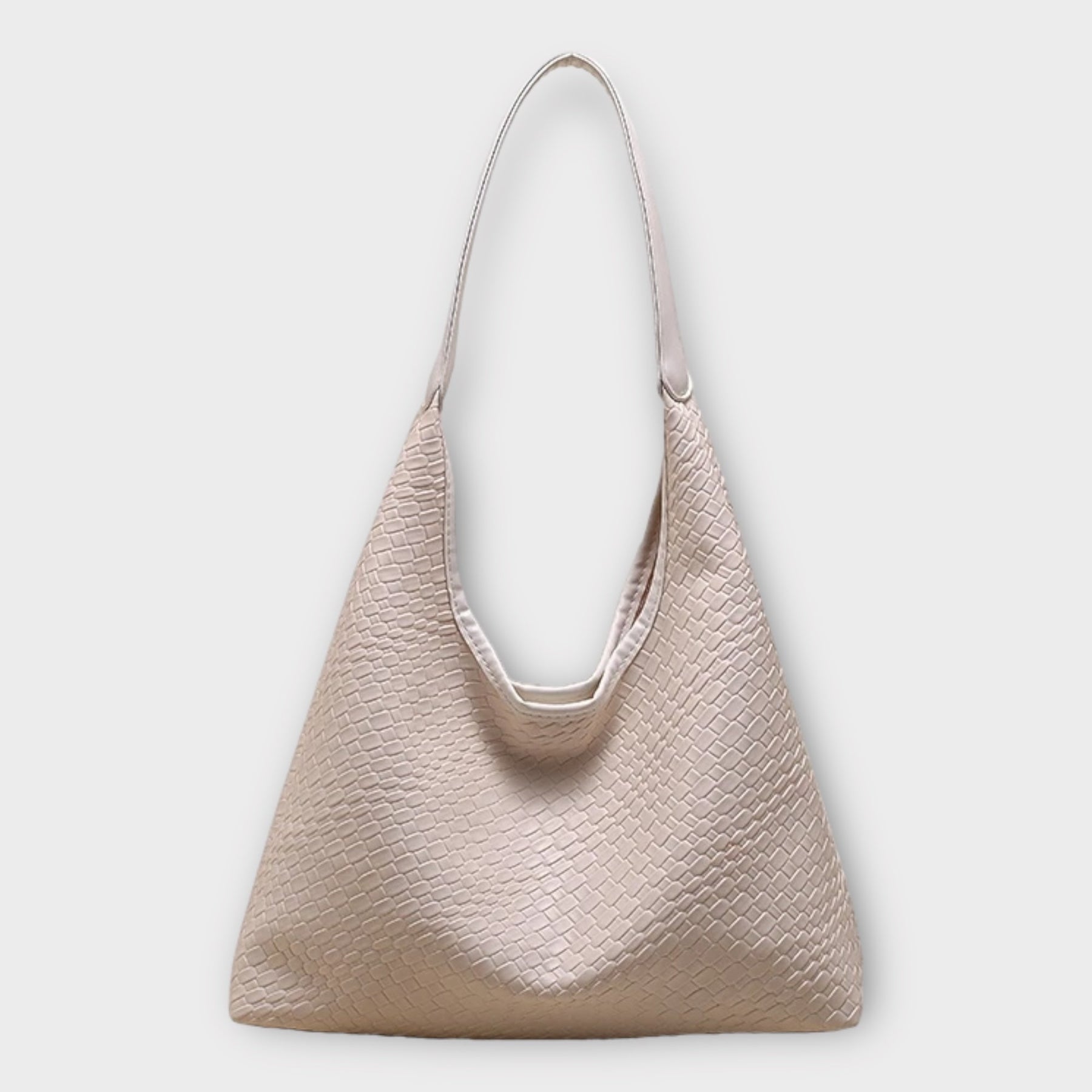 bags : Tote Bag Beige - Woven in Beige van Pantino