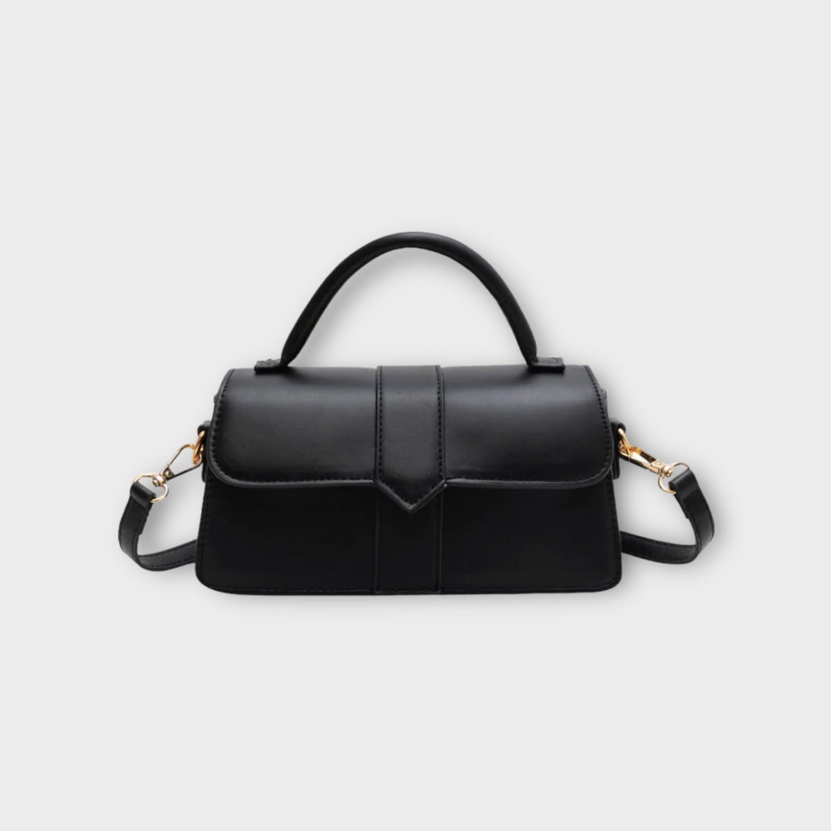 bags : Klassieke Handtas Dames - Vintage Moderne Stijl - Synthetisch Leer in black van Pantino