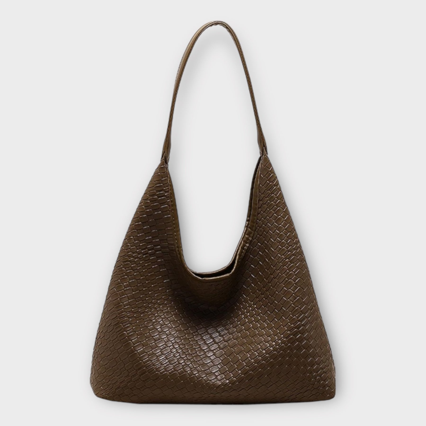 bags : Tote Bag Beige - Woven in Green van Pantino