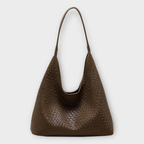 bags : Tote Bag Beige - Woven in Green van Pantino