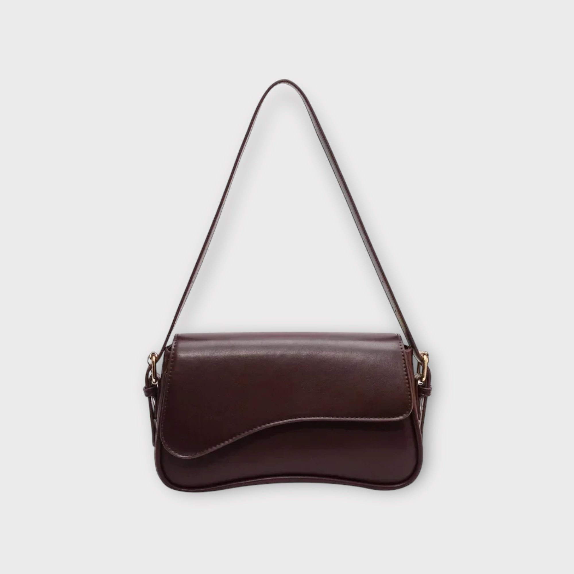 bags : Schoudertas Dames - Subtiele Elegantie Dagelijks Gebruik - Synthetisch Leer in Red Brown van Pantino
