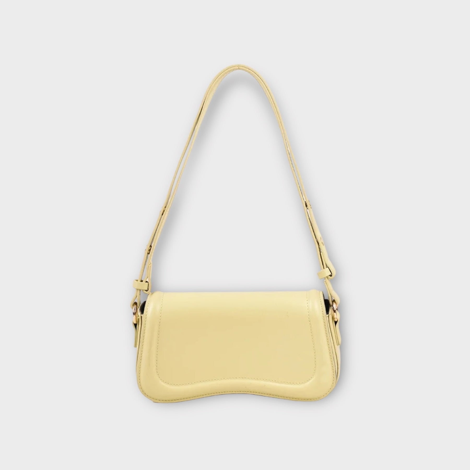 bags : Stadsschoudertas Dames - Minimalistisch Stedelijk Design - PU-Leer in Yellow van Pantino