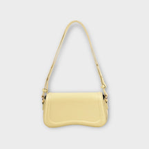 bags : Stadsschoudertas Dames - Minimalistisch Stedelijk Design - PU-Leer in Yellow van Pantino